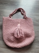 Torba szoperka, ręcznie robiona ze sznurka 