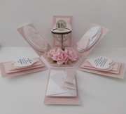 Ekskluzywna kartka exploding box Pierwsza Komunia konfirmacja chrzest 