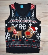 Świąteczna kamizelka reniferki 5/6 lat_110/116 cm