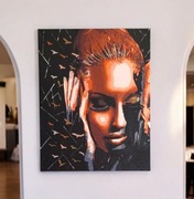 Obraz 50x40 cm Kobieta w złocie 