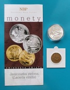 Moneta Jaszczurka zielona 20 zł + 2 zł (Ng) + folder emisyjny 2009