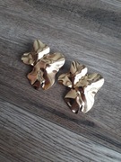 Duże złote modne kolczyki sztuczna biżuteria nowe