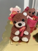 Miś z masy cukrowej ozdoba na tort roczek jedynka