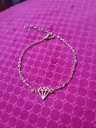 Bransoletka złota z diamentem łańcuszek na rękę