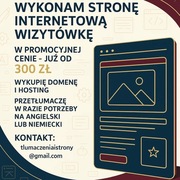 WYKONAM STRONĘ INTERNETOWĄ WIZYTÓWKĘ, PRZETŁUMACZĘ NA ANGIELSKI / NIEMIECKI