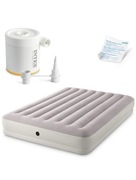 Materac dmuchany dwuosobowy 203x152 cm + pompka Intex 64179
