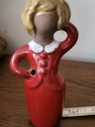 Szwedzka figurka ceramiczna, wazonik na kwiatek, vintage