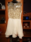 Zjawiskowa Sukienka biało złota jak Lou 