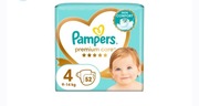Pampers Pieluchy Premium Care, rozmiar 4 (9-14 kg), 52 pieluchy