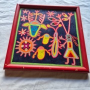 Obraz nowoczesny jakaś awangarda z włóczki Francja 