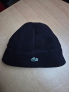 Czarna czapka Lacoste, polarowa, na wiosnę