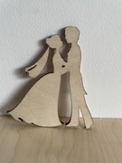 Ozdoba weselna Para Młoda ze sklejki