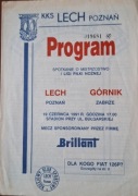 Program Lech Poznań - Górnik Zabrze  19.06.1991 