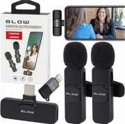 Zestaw 2x Mikrofon krawatowy bezprzewodowy z odbiornikiem USB-C