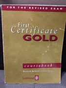 First Certificate Gold coursebook + exam maximiser