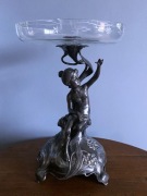 A. Kohler / WMF secesyjna figuralna patera, rasowa secesja