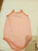 Body różowe w białe paseczki 80cm