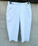 Białe rybaczki do kolan, bawełna 38/40