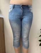 Rybaczki jeansowe spodenki Bermudy elastyczne szorty jeans Zae Zoe L 40