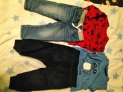 Zestaw ubrań dla chłopca r.74 cm 27szt