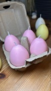 Świeca jajko 5 x 3,5 cm dekoracyjna pastelowa zestaw 4 szt