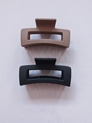 SPINKI DO WŁOSÓW Klamry 2 sztuki CZARNA BEŻ Nowe