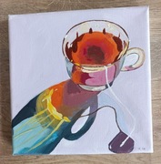 Obraz Akryl Płótno 20x20 Filiżanka 