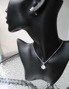 Łańcuszek chopin wisiorek zawieszka moissanit diament sterling GWARANCJA