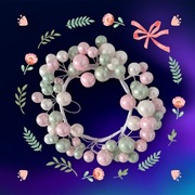 Home&You pastelowy perłowy wianek na świecę choinkę dekoracja