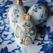 Mini jajko w kaszubskie wzory - bombka wielkanocna