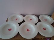 Nowe głębokie talerze białe 6szt zestaw florina 22cm cortina