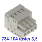 Gniazdo wago 734-104 4-biegunowe 