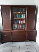 Zestaw gabinetowy, biurko i biblioteka antyk