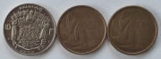 Belgia Franki 10 -1970 r. , 2 x 20 1982 r. - zestaw 3 monet
