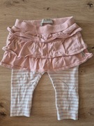 Name it legginsy dziewczęce ze spódniczką falbanki różowe białe paski 62