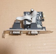 Karta rozszerzeń adapter 2x RS232 RS-232 COM na PCIe