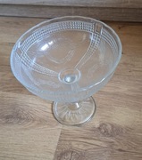 Bezbarwna Szklana patera Giralndy Prl 