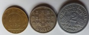 Monety  Italia,Francja,Portugalia  1943r-91r 3szt