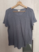 T-shirt koszulka krótki rękaw 100% len kolor niebieski firma H&M rozmiar M