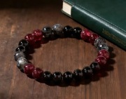 Bransoletka z koralików na gumce MENOPAUZA prawdziwe kamienie