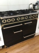 FALCON ekskluzywna kuchnia STYL RETRO 110CM czarna mosiądz SOLIDNA 