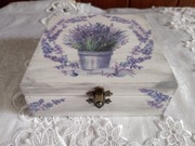 Szkatułka drewno  lawenda WYPRZEDAŻ