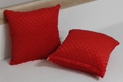 Poszewka na poduszkę 40x40 cm  z milutkiego minky. (kolor czerwony)