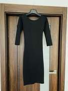 Sukienka tuba z odkrytymi plecami strapsy czarna Mini jak nowa