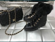 Trapery kozaki ocieplane futerko kożuszek 35 /36