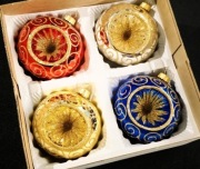 Bombki choinkowe duże reflektorki  4 szt ozdoby na choinkę retro styl prl 