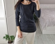 H&M ciemnoszary szary wełniany dłuższy sweter 60% lambswool wełna XS