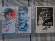 Oryginalne autografy znanych kierowców motorsportu (5 kart)