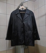 płaszcz kurtka XXL skórzana leather coat trench leather jacket skóra natura