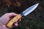 Nóż damast stal damasceńska Full Tang drewno czeczota, heban